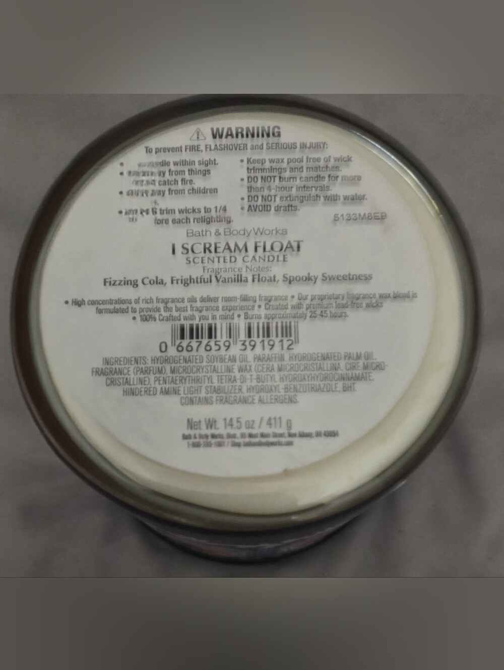 🔺️🆕️🔺️Bath & Body Works-Ice Scream Float Candle - Black, Purple, Orange - Picture 6 of 6